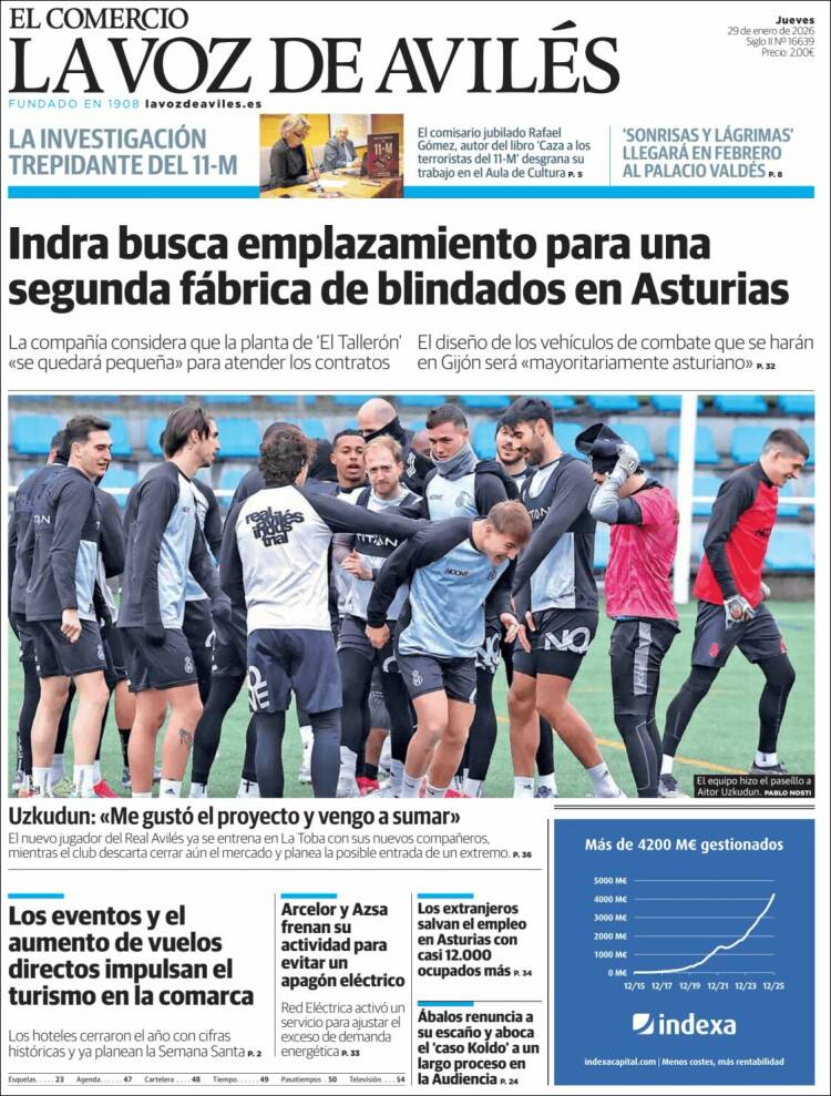 Portada de El Comercio - Avilés (Espa&ntilde;a)