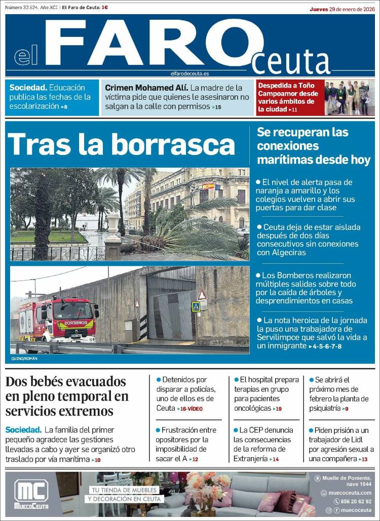 Portada de El Faro de Ceuta (Espa&ntilde;a)