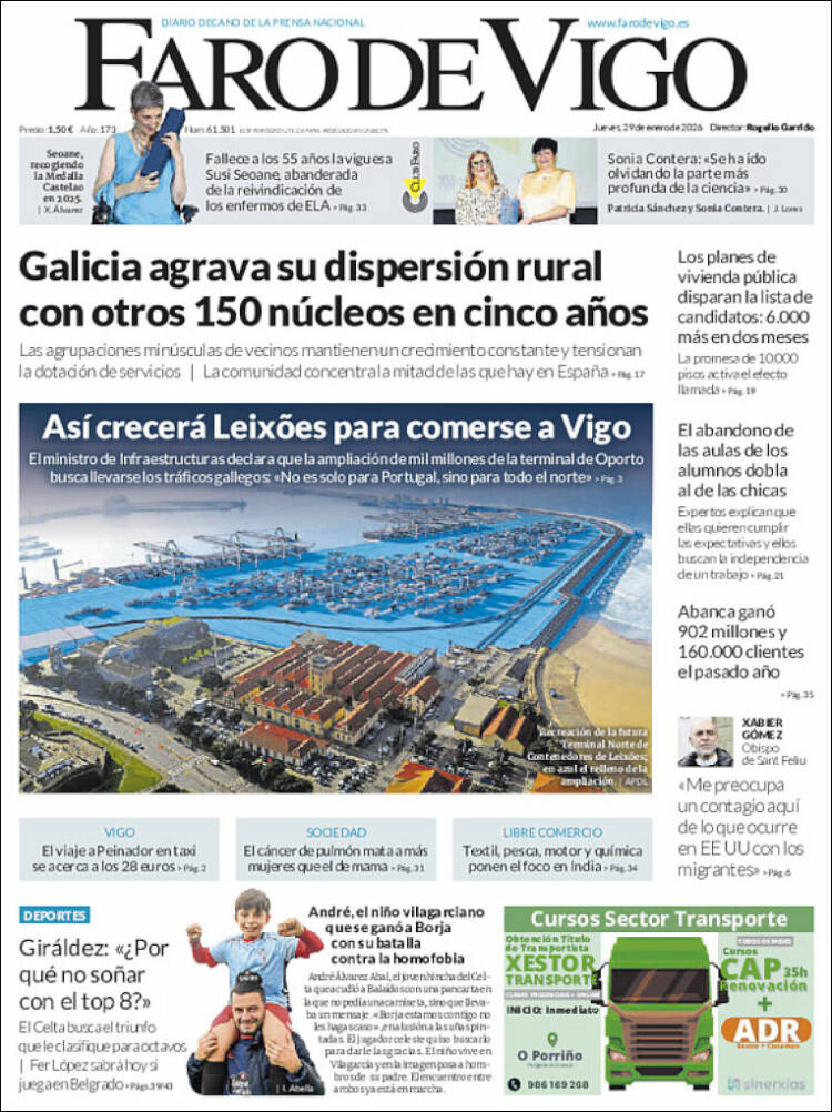 Portada de Faro de Vigo (Espa&ntilde;a)