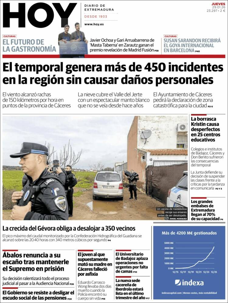 Portada de Hoy - Caceres (Espa&ntilde;a)