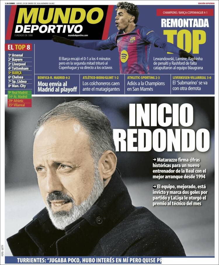 Portada de Mundo Deportivo Gipuzkoa (Espa&ntilde;a)