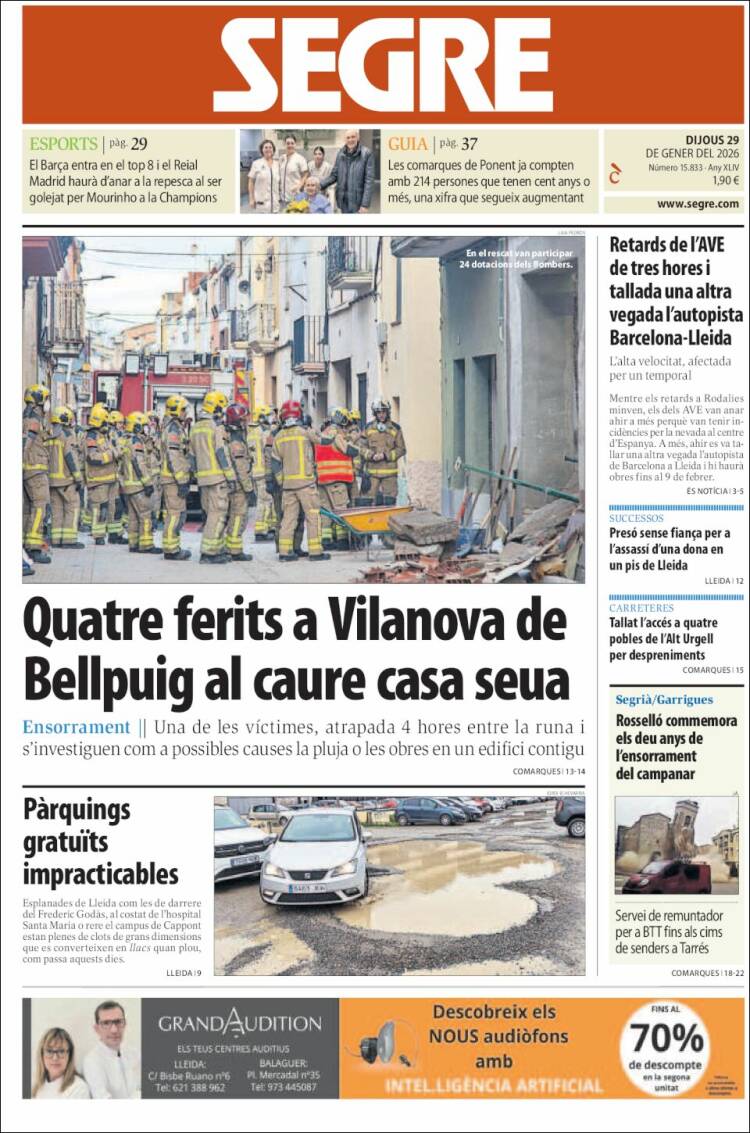 Portada de Segre (Espa&ntilde;a)