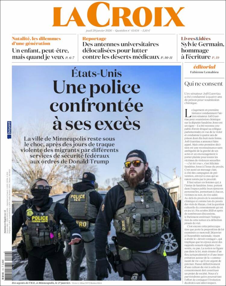 Portada de La Croix (Francia)