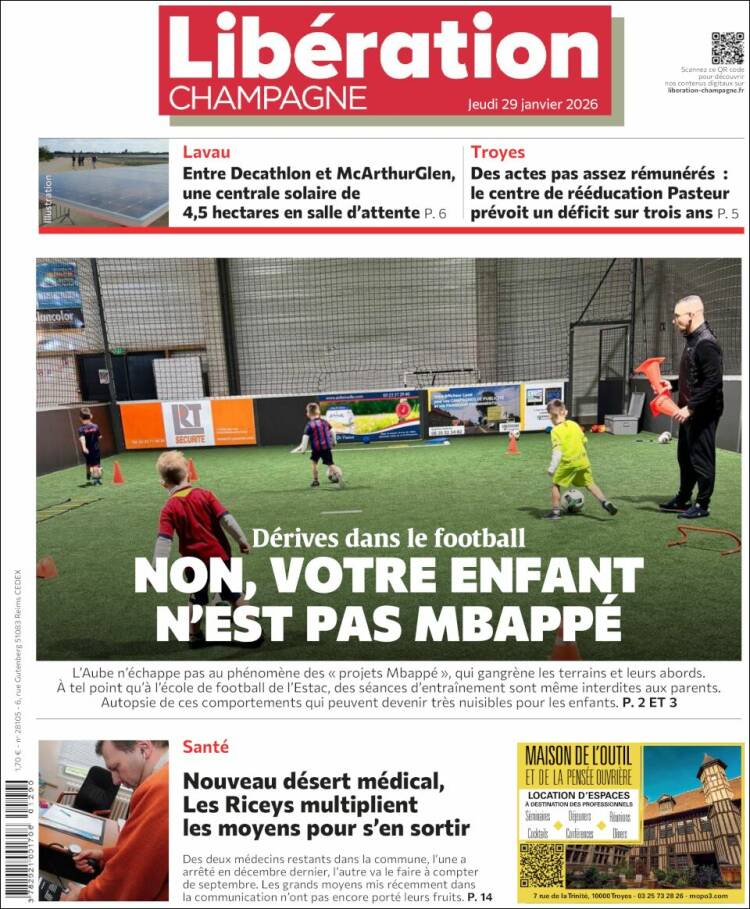 Portada de Libération Champagne (Francia)