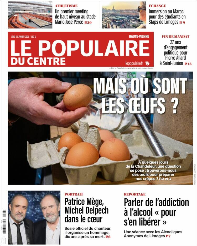 Portada de Le Populaire du Centre (Francia)