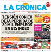 Portada de La Crónica de Baja California (M&eacute;xico)