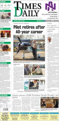 Portada de Times Daily (USA)