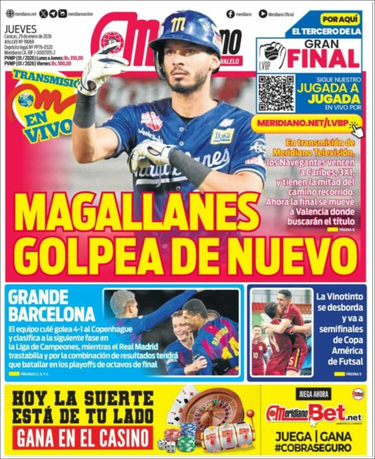 Portada de Meridiano (Venezuela)