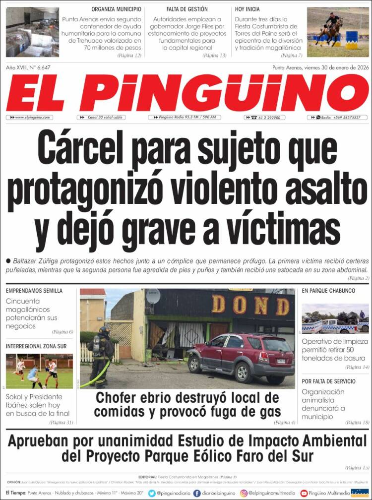 Portada de El Pingüino (Chile)