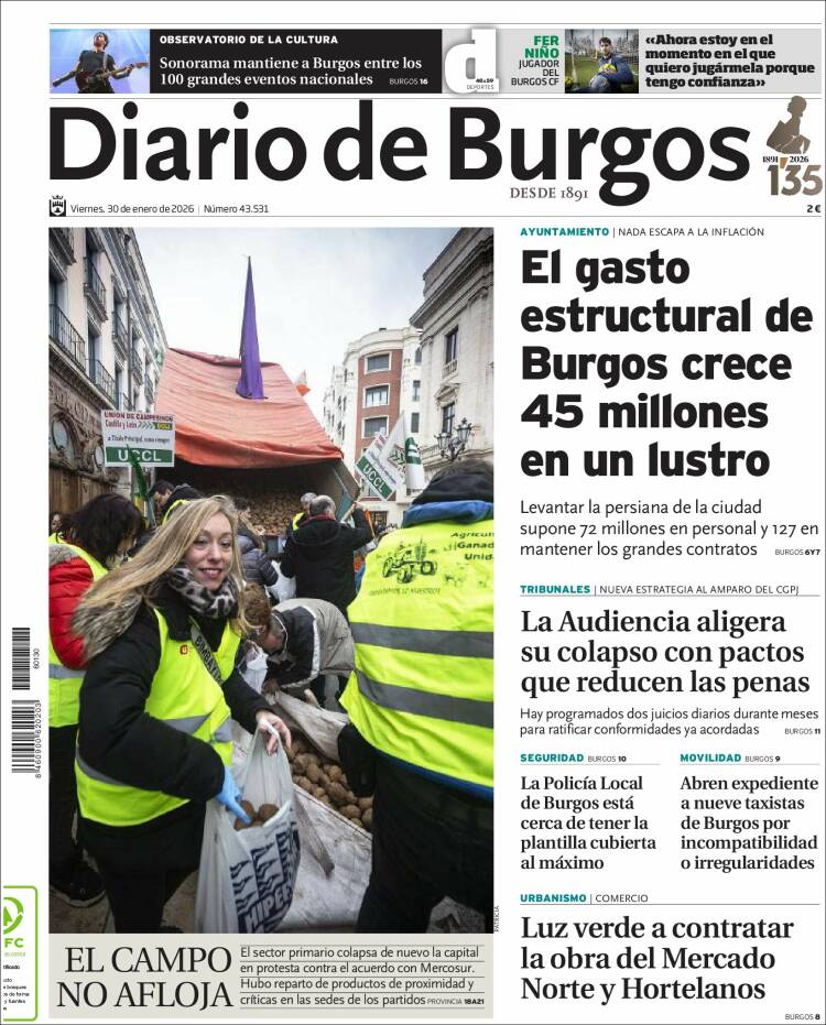 Portada de Diario de Burgos (Espa&ntilde;a)