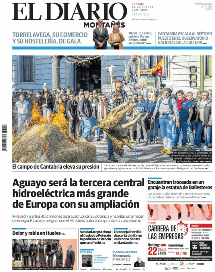 Portada de El Diario Montañés (Espa&ntilde;a)