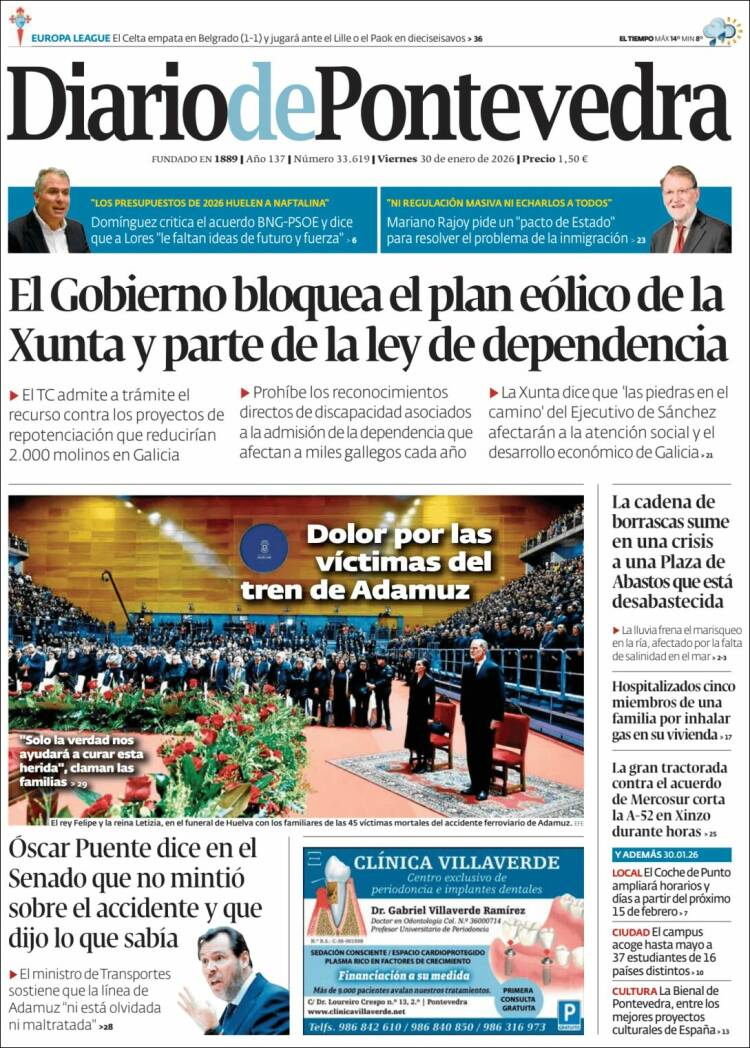 Portada de Diario de Pontevedra (Espa&ntilde;a)