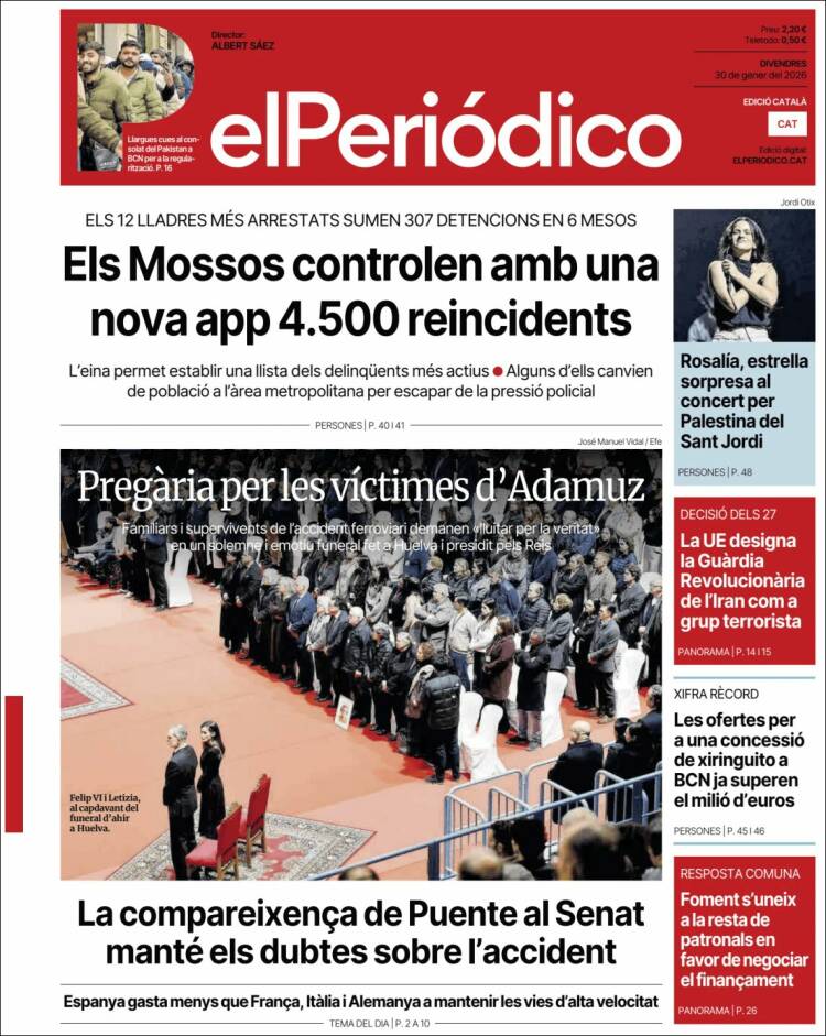 Portada de El Periódico de Catalunya (Espa&ntilde;a)