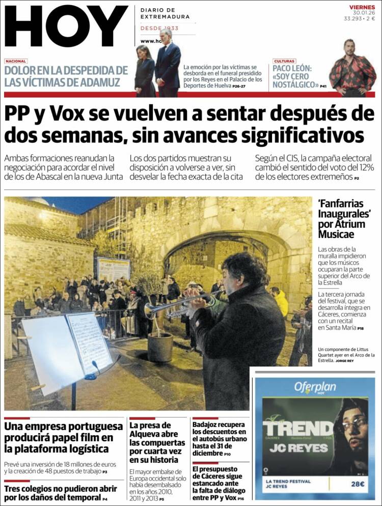 Portada de Hoy - Caceres (Espa&ntilde;a)