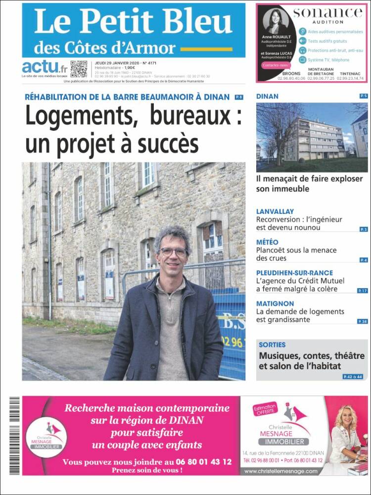 Portada de Le Petit Bleu (Francia)