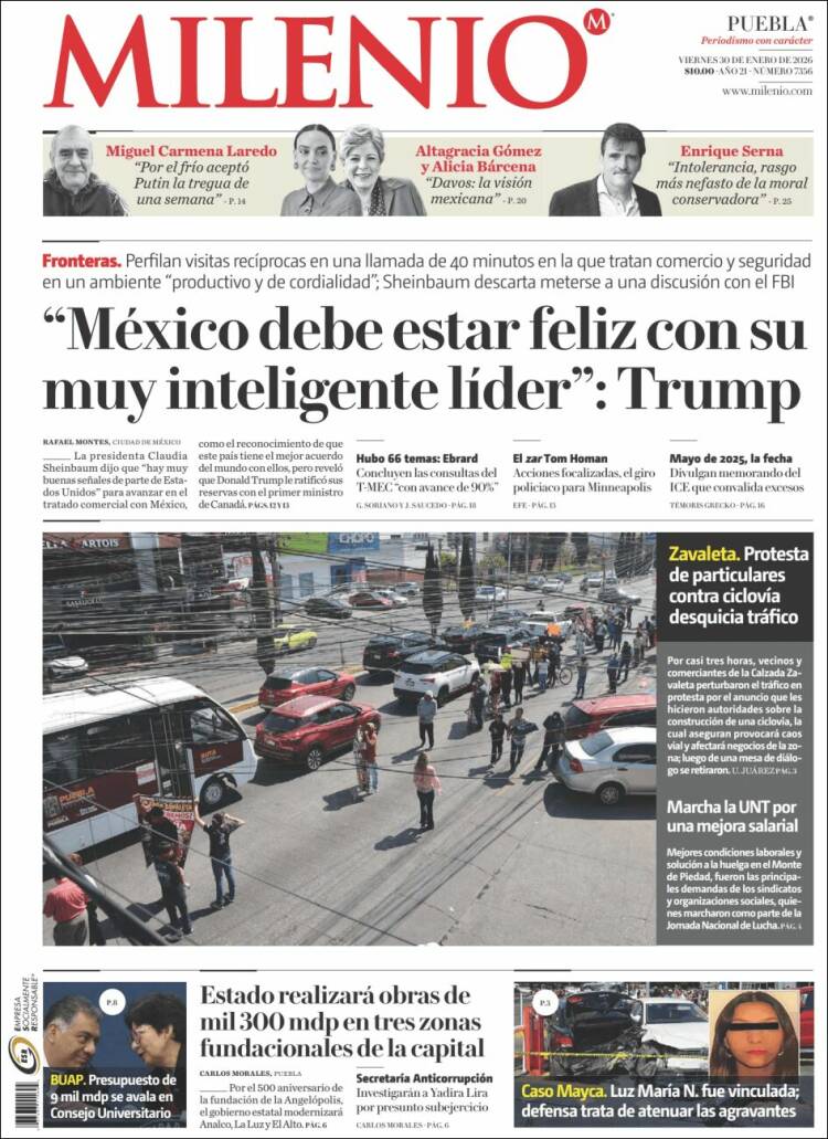 Portada de Milenio de Puebla (M&eacute;xico)