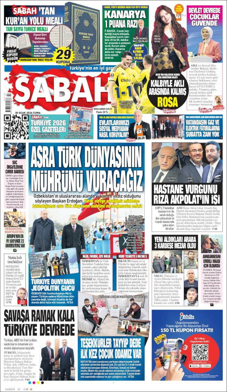 Portada de Sabah (Turqu&iacute;a)