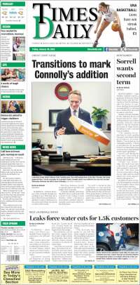 Portada de Times Daily (USA)