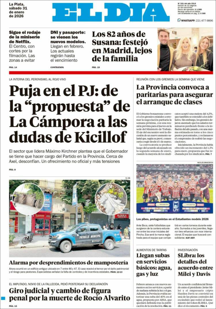 Portada de El Día de la Plata (Argentina)