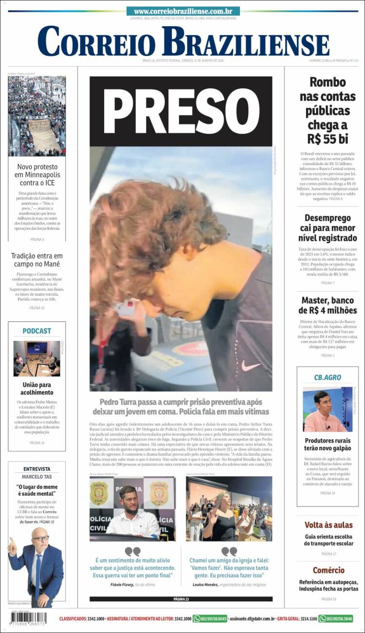 Portada de Correio Braziliense (Brasil)