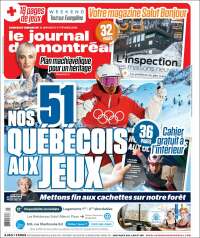 Portada de Le Journal de Montréal (Canada)