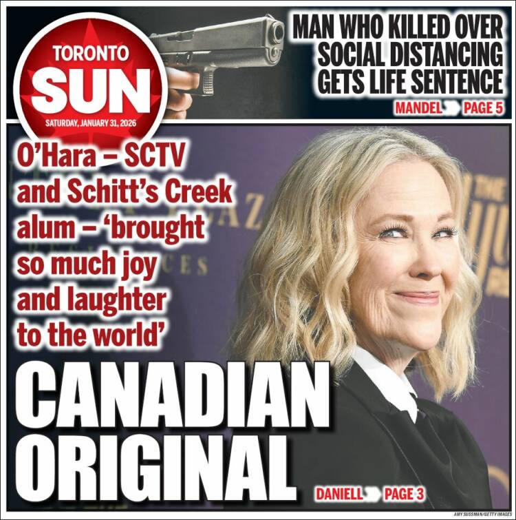 Portada de The Toronto Sun (Canad&aacute;)