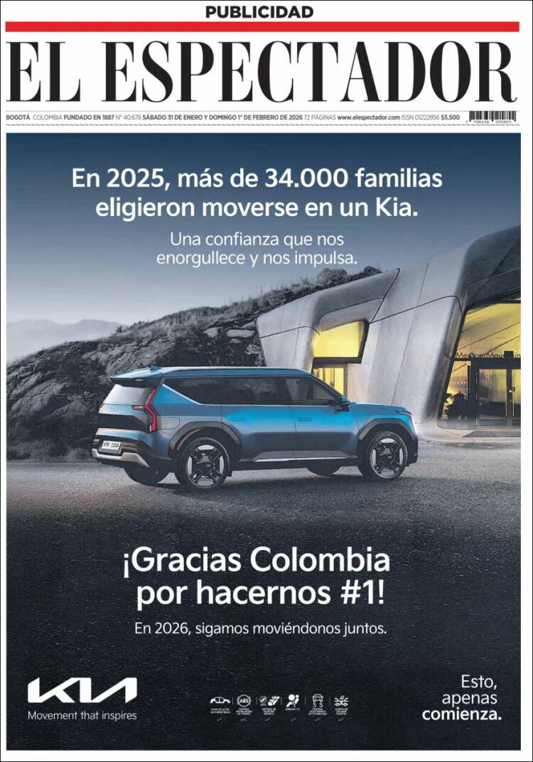 Portada de El Espectador (Colombia)