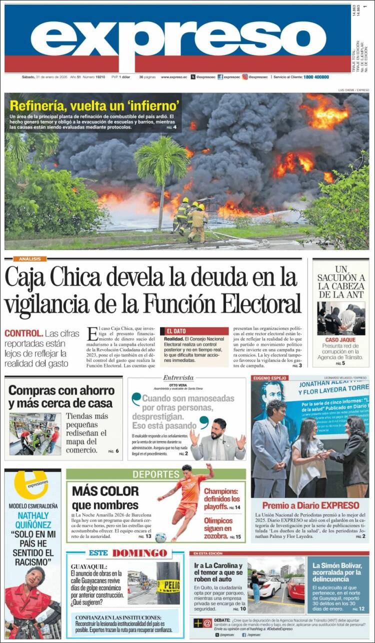Portada de Expreso (Ecuador)