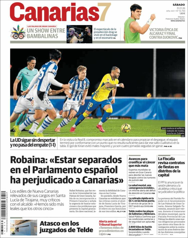 Portada de Canarias 7 (Espa&ntilde;a)