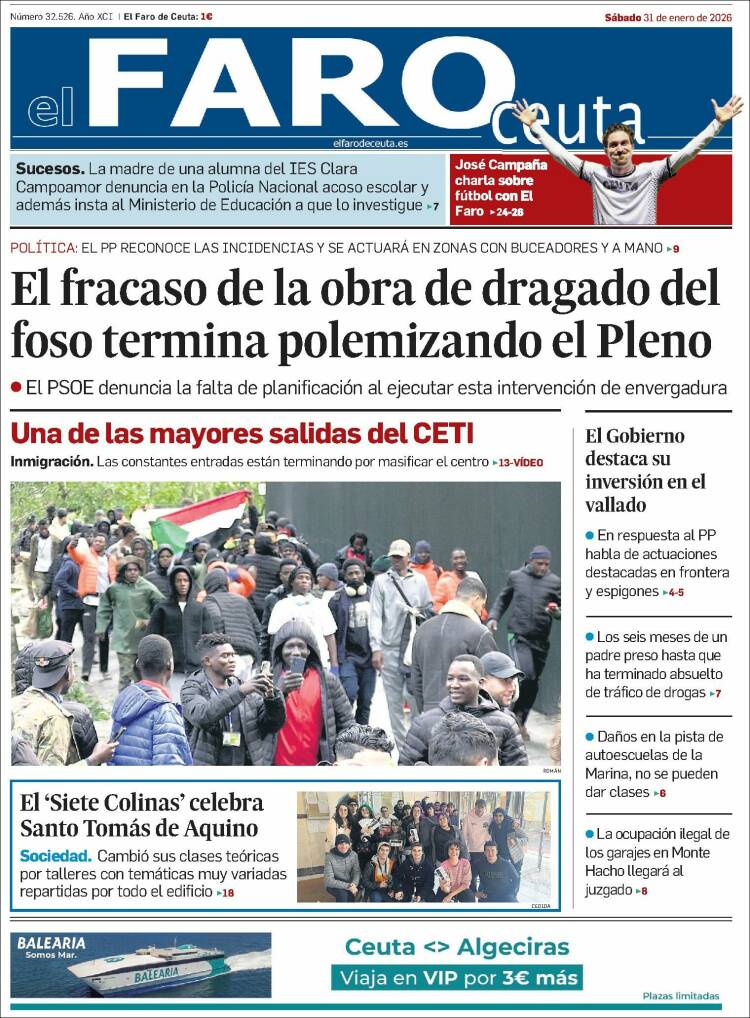 Portada de El Faro de Ceuta (Espa&ntilde;a)