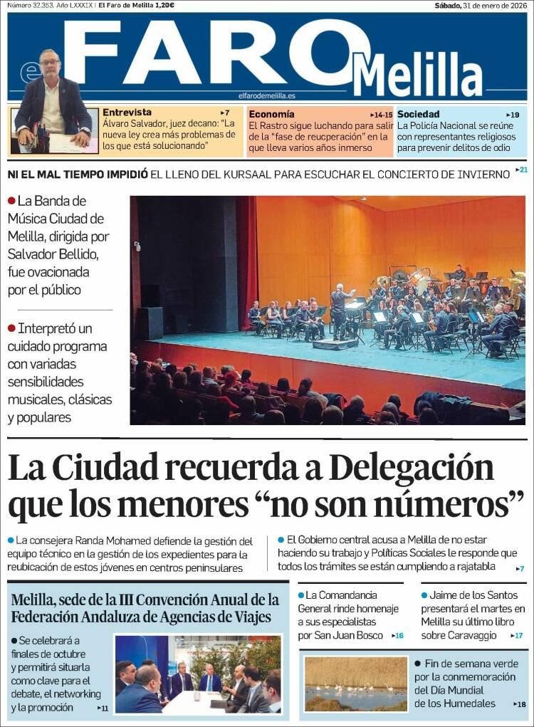 Portada de El Faro de Melilla (Espa&ntilde;a)