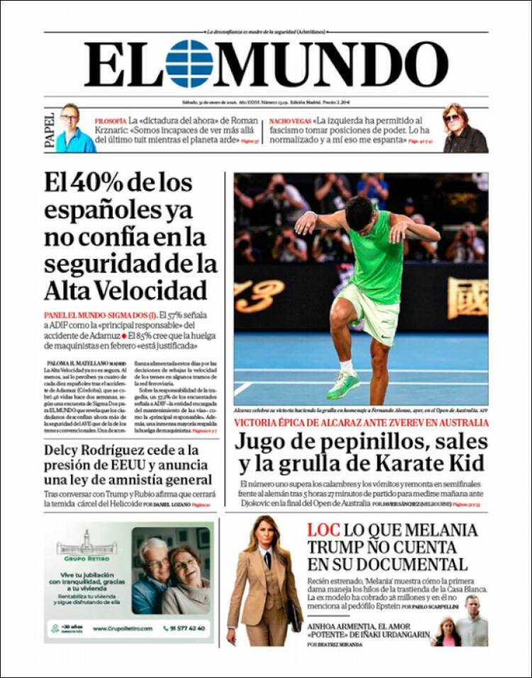 Portada de El Mundo (Espa&ntilde;a)