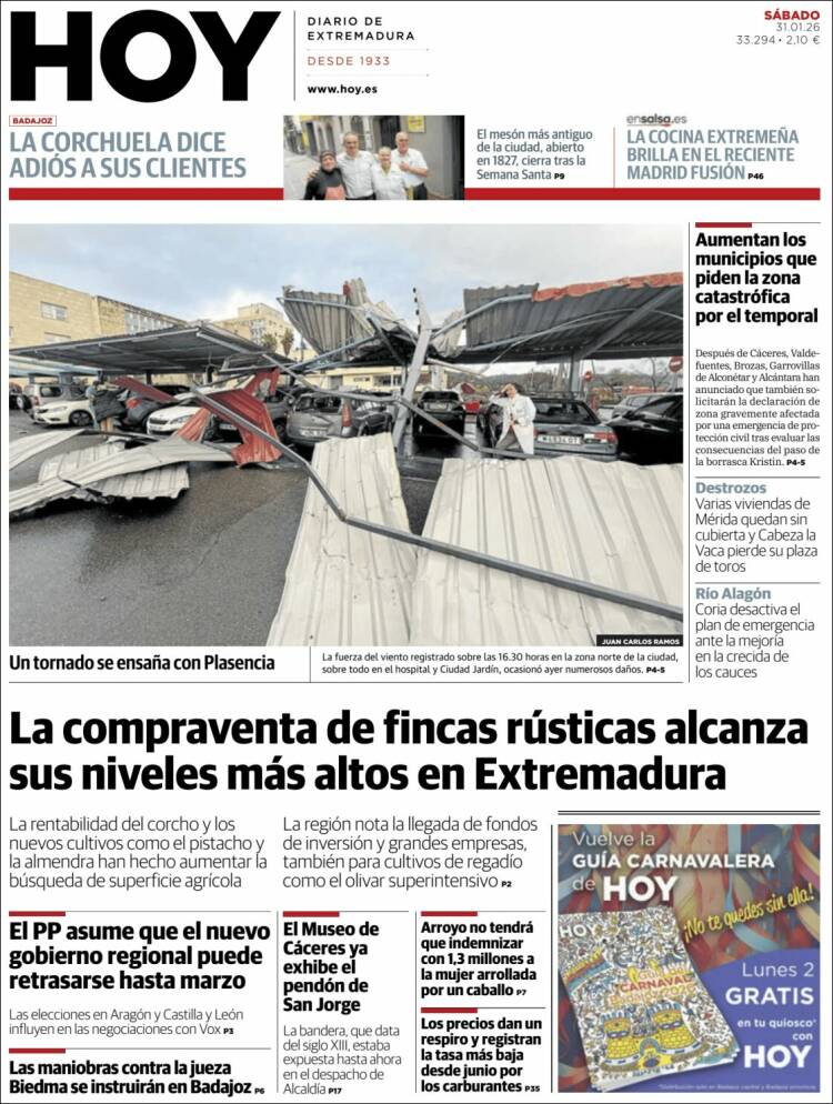 Portada de Hoy - Badajoz (Espa&ntilde;a)