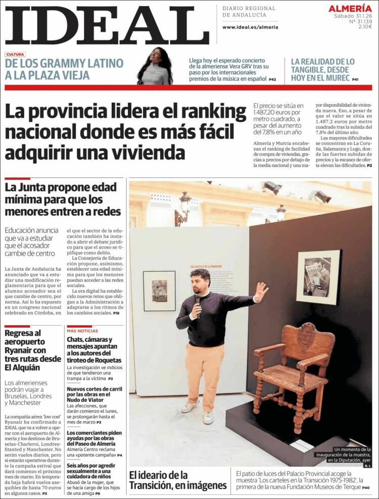 Portada de Ideal Almeria (Spain)
