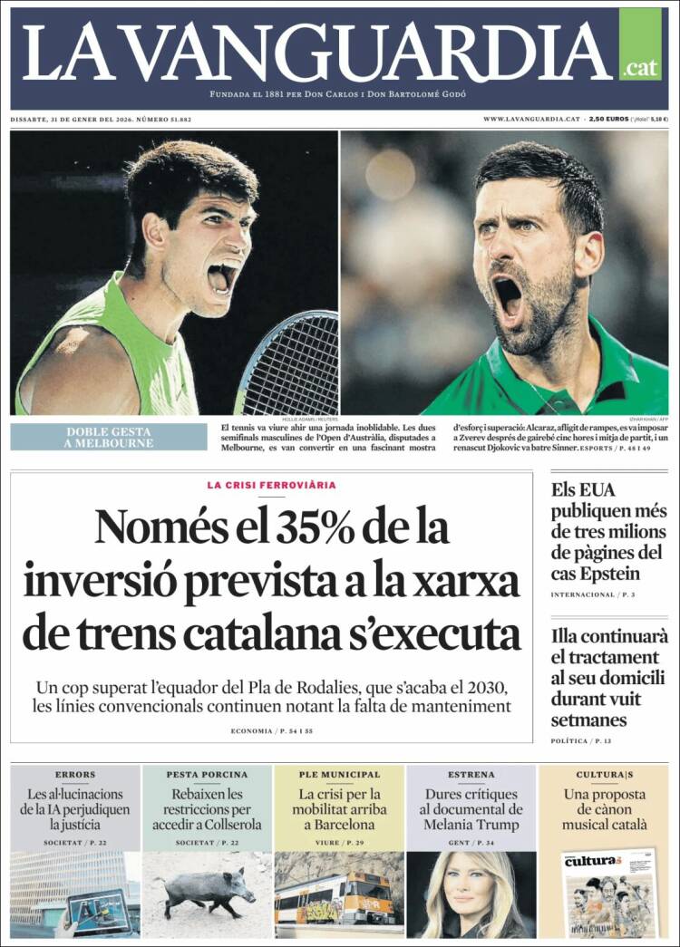 Portada de La Vanguardia (Espa&ntilde;a)