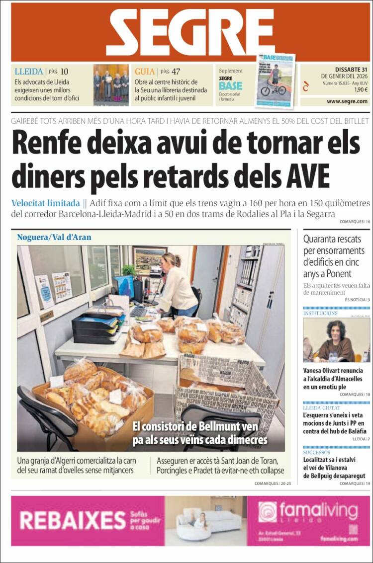 Portada de Segre (Espa&ntilde;a)