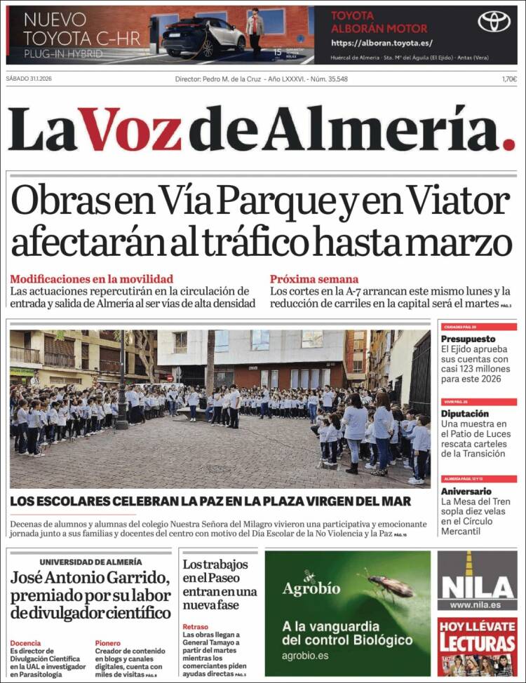 Portada de La Voz de Almería (Espa&ntilde;a)