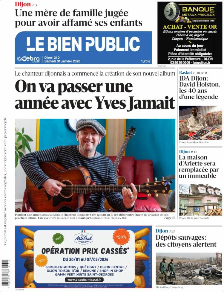 Portada de Le Bien Public (Francia)