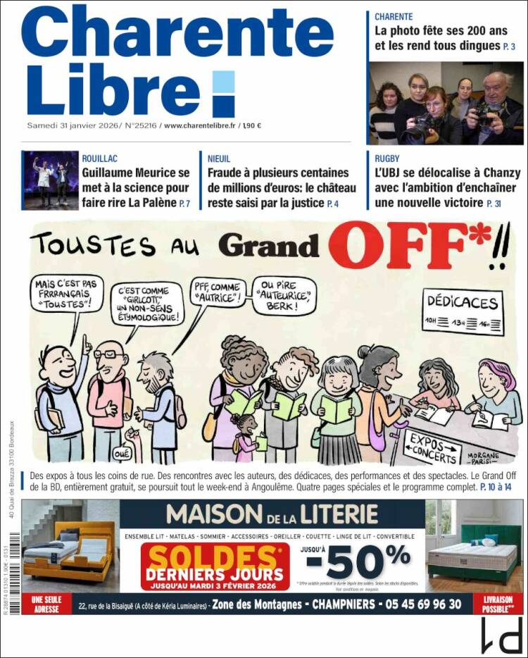 Portada de Charente Libre (Francia)