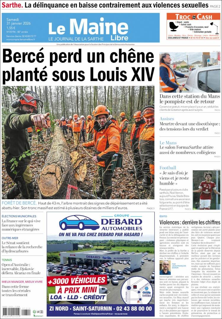 Portada de Le Maine Libre (Francia)