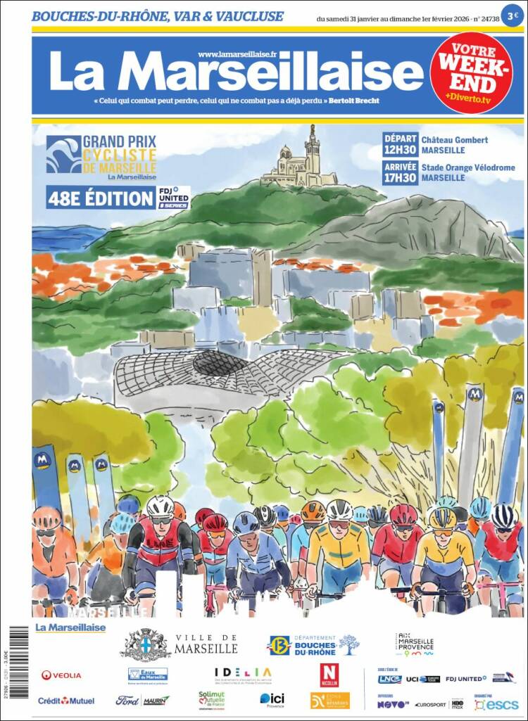 Portada de La Marseillaise (Francia)