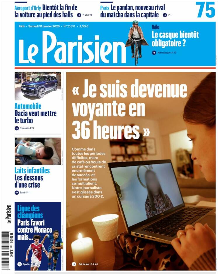 Portada de Le Parisien (Francia)