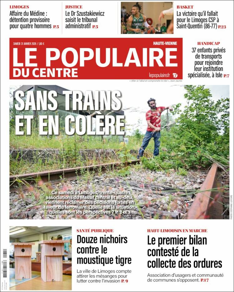 Portada de Le Populaire du Centre (Francia)