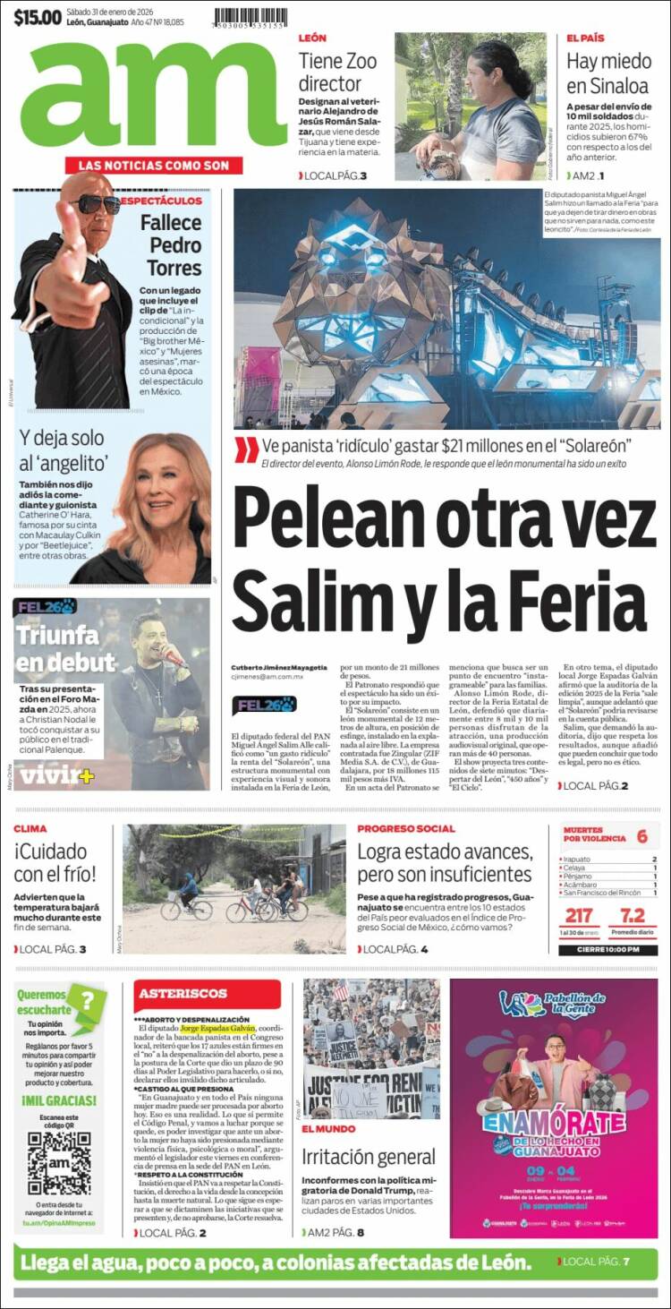 Portada de Al Día A.M. (M&eacute;xico)