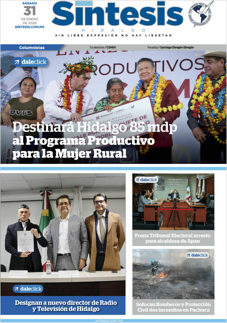 Portada de Sistesis - Hidalgo (M&eacute;xico)