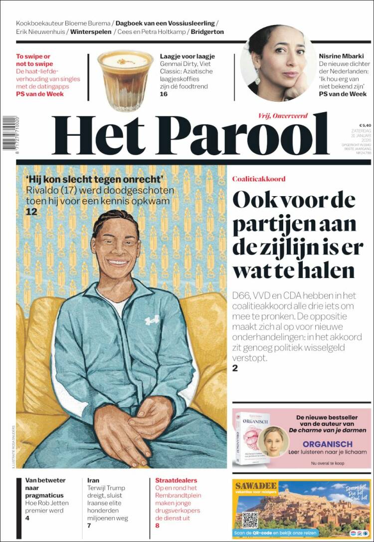 Portada de Het Parool (Pa&iacute;ses Bajos)