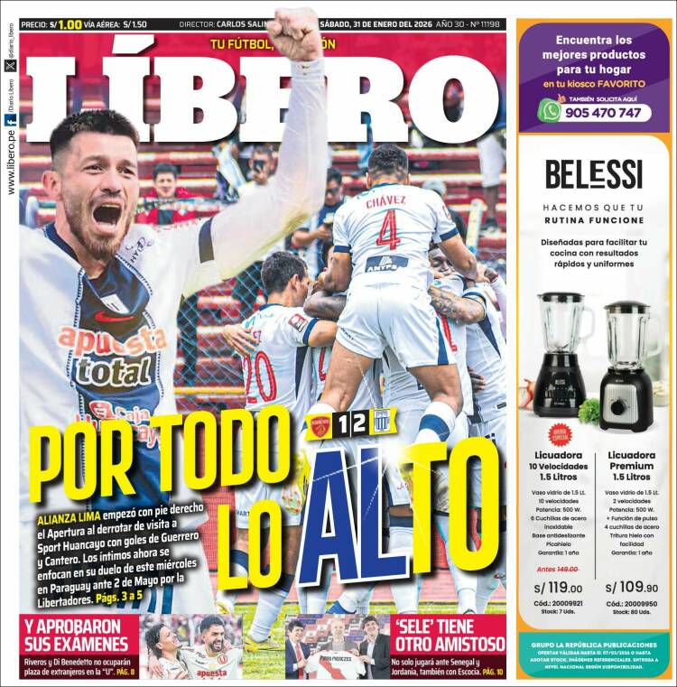 Portada de Líbero (Per&uacute;)
