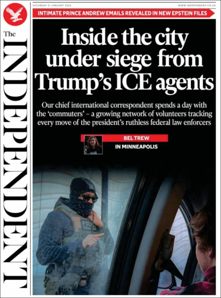 Portada de The Independent (Reino Unido)