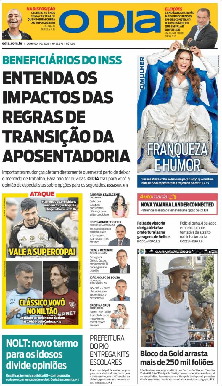 Portada de O Dia (Brasil)
