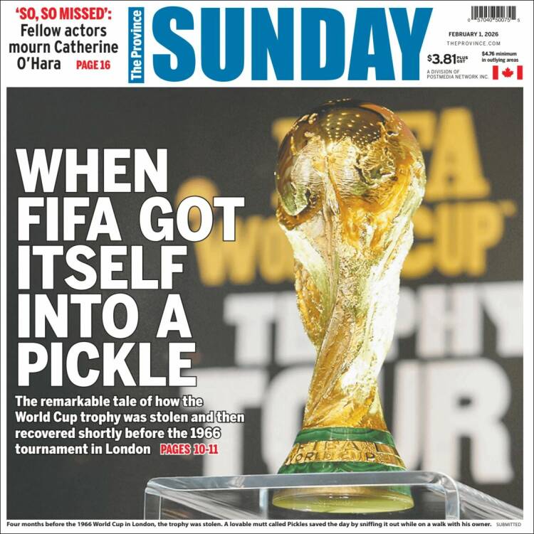 Portada de The Province (Canad&aacute;)